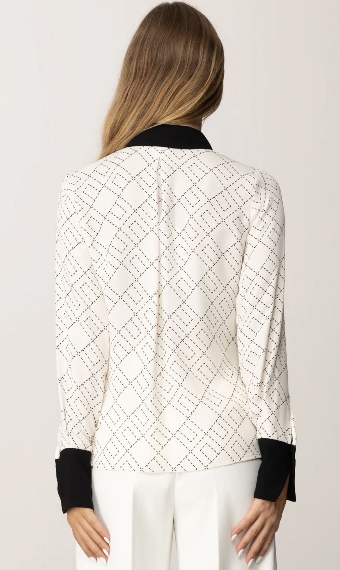 Camicia in georgette con stampa bi- color - immagine 2