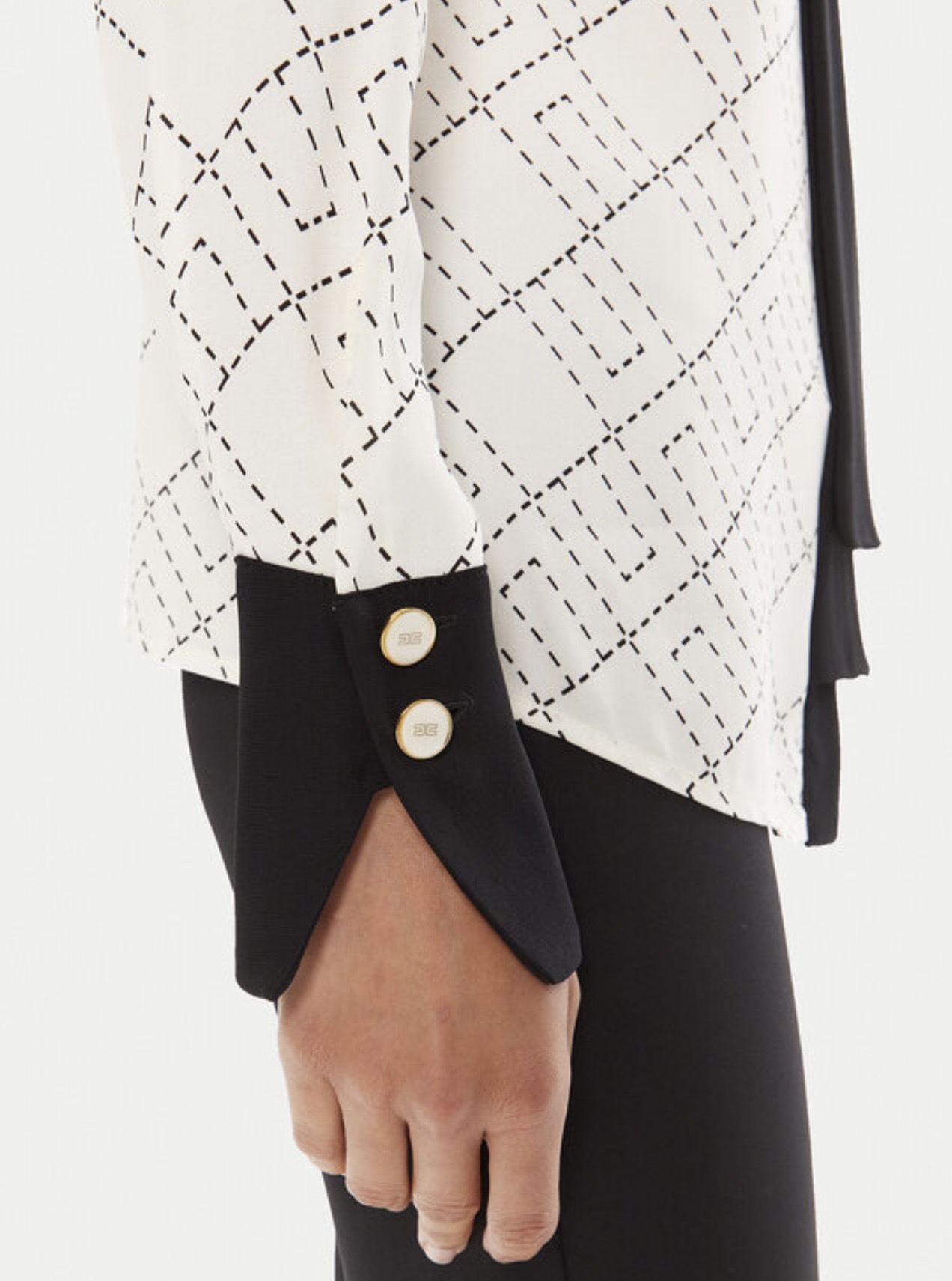 Camicia in georgette con stampa bi- color - immagine 3