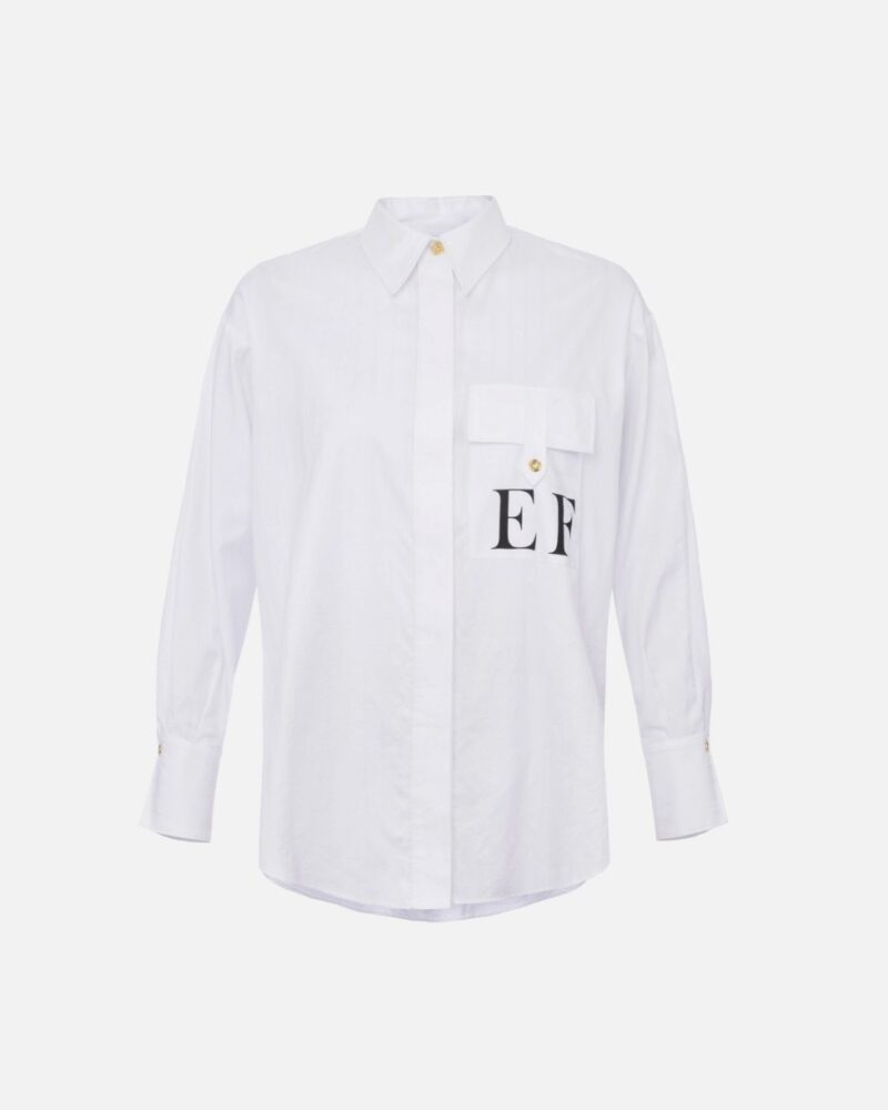 Camicia in popeline di cotone a righe