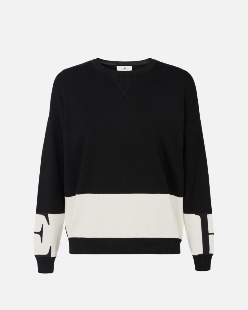 Maglia in viscosa con bande lucide