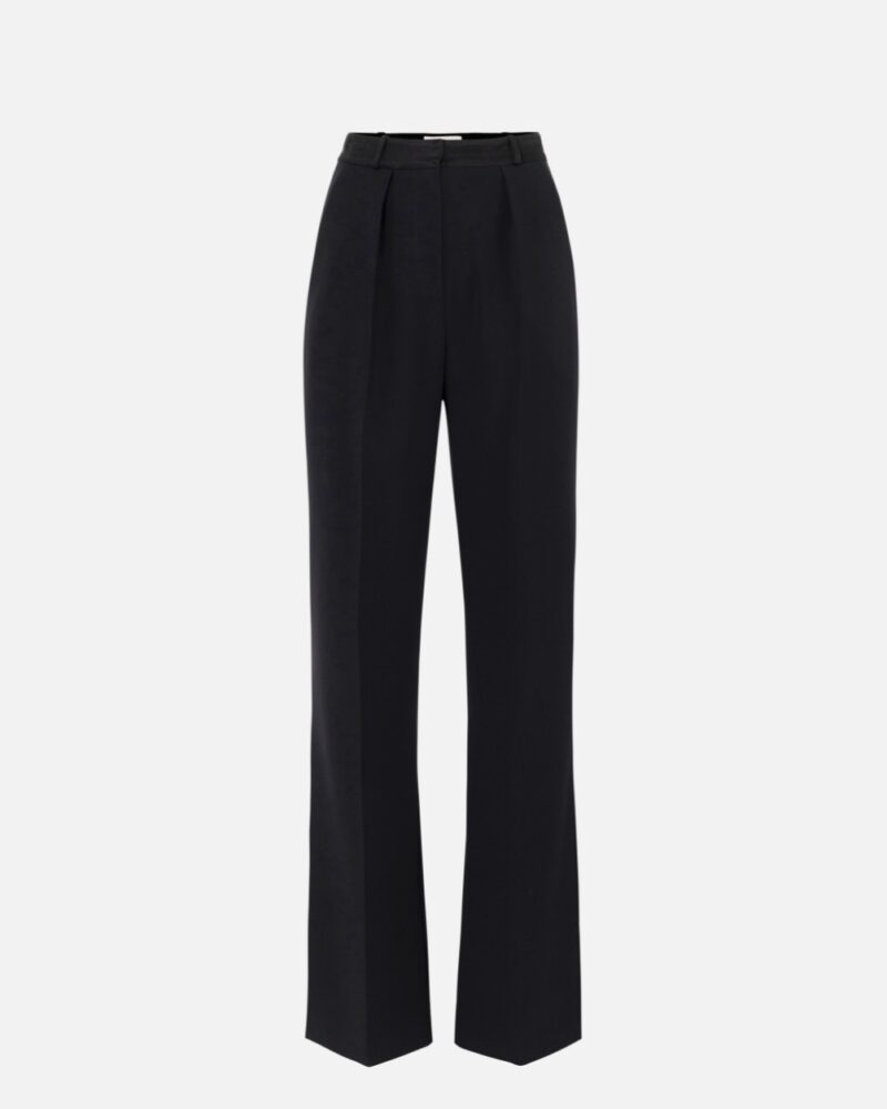 Pantaloni in crepe leggero con dettagli smoking