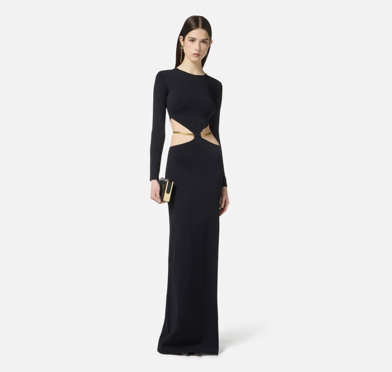 Abito Red Carpet in maglia con snake gioiello - immagine 2