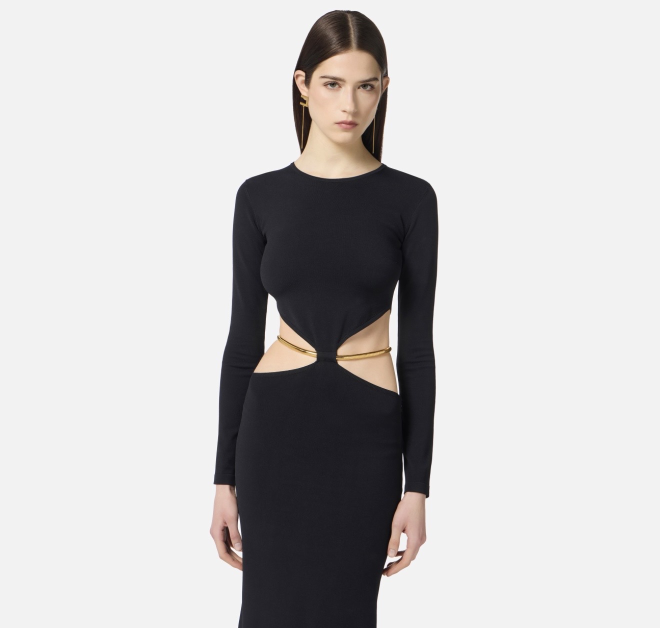Abito Red Carpet in maglia con snake gioiello - immagine 3