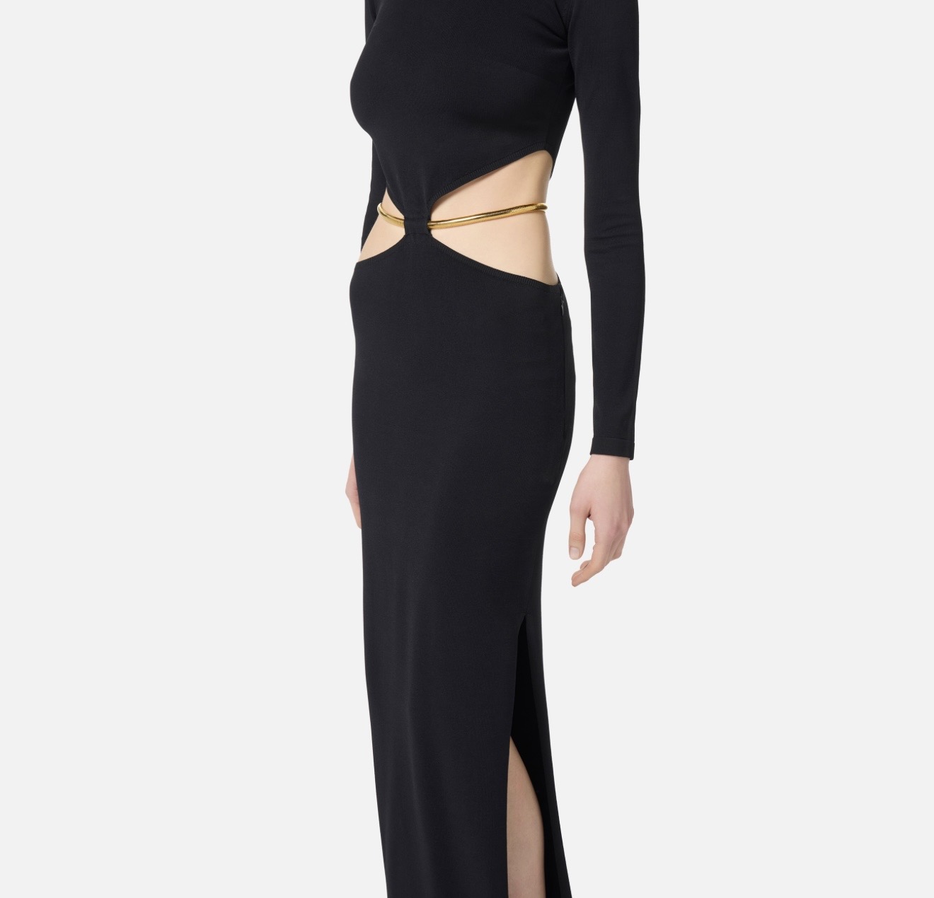 Abito Red Carpet in maglia con snake gioiello - immagine 4