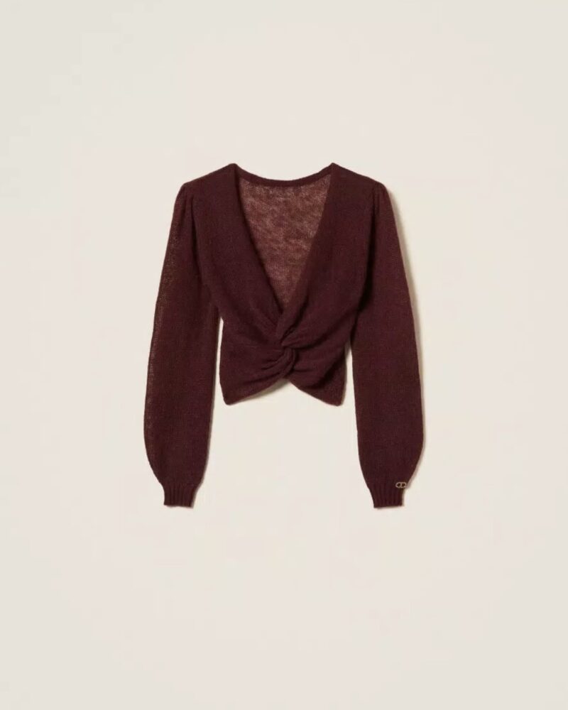 Coprispalle in maglia misto mohair